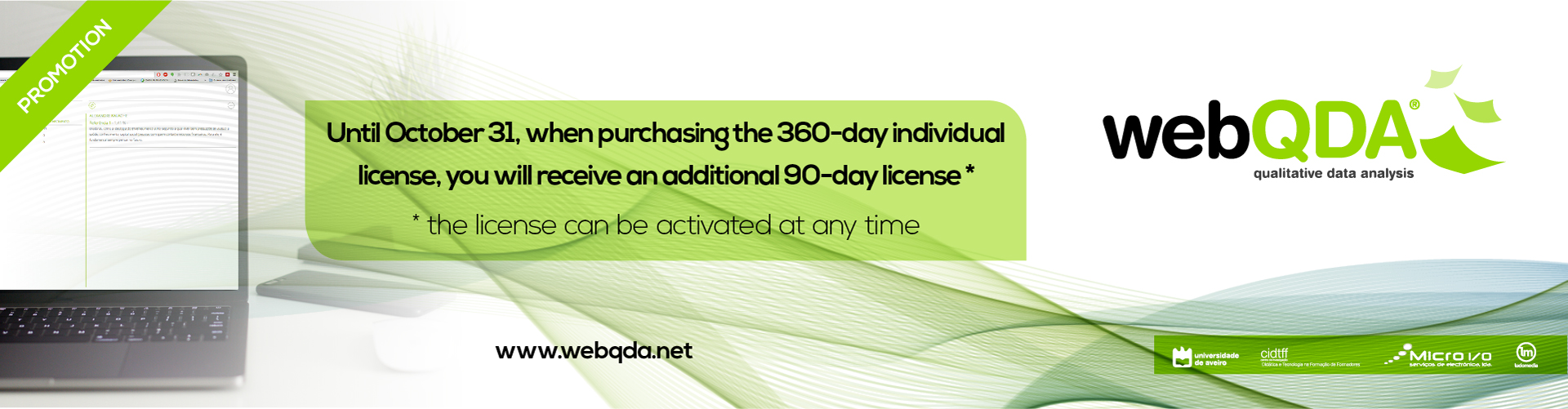 360 Day License Promotion webQDA