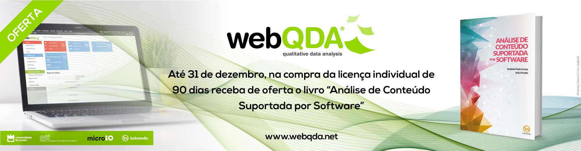 Oferta webQDA - Livro Análise de Conteúdo Suportada por Software