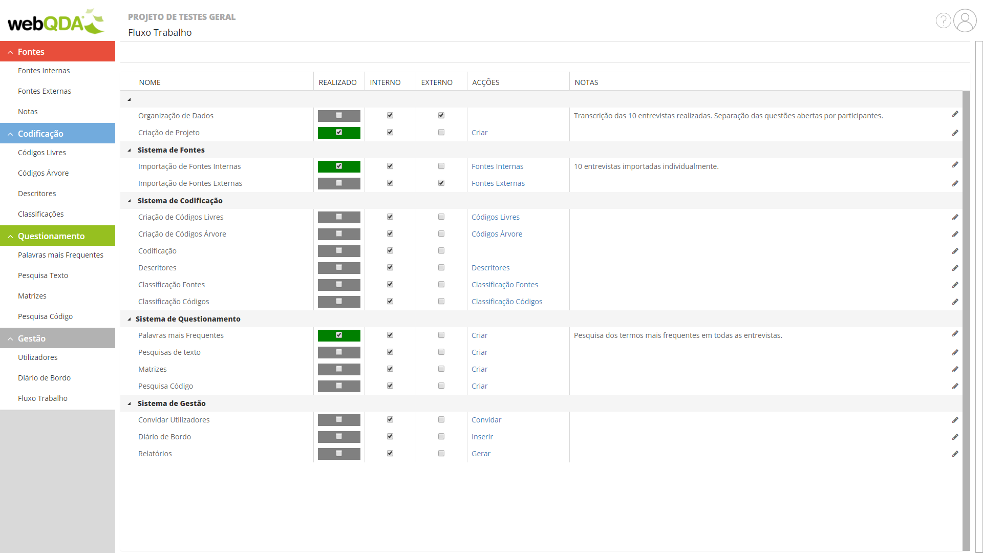 webQDA Workflow