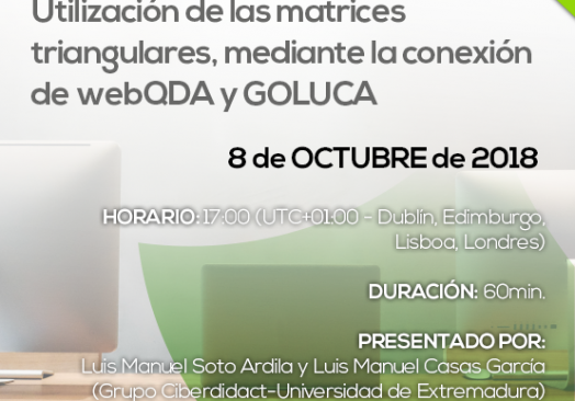 Webinar utilización de matrices triangulares, mediante la conexión de webQDA y GOLUCA