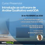 Curso de Introdução ao software de Análise Qualitativa webQDA (UFBA) Curso de Introdução ao software de Análise Qualitativa webQDA (UFBA)