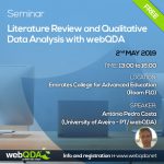 Seminar Literature Review and Qualitative Data Analysis with webQDA Seminar Literature Review and Qualitative Data Analysis with webQDA