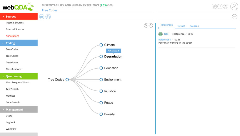 Code map webQDA