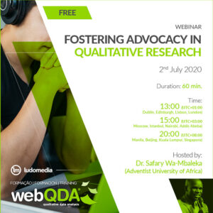 Webinar Fostering Advocacy in Qualitative Research (EN)