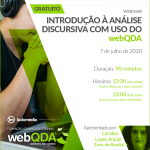 Webinar Introdução à Análise Discursiva com uso do webQDA Webinar Introdução à Análise Discursiva com uso do webQDA