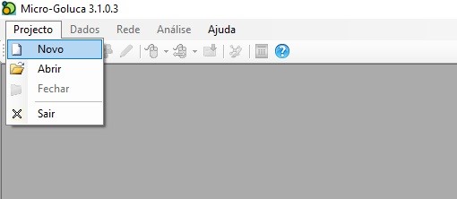 Figura 8: Novo Projeto em GOLUCA